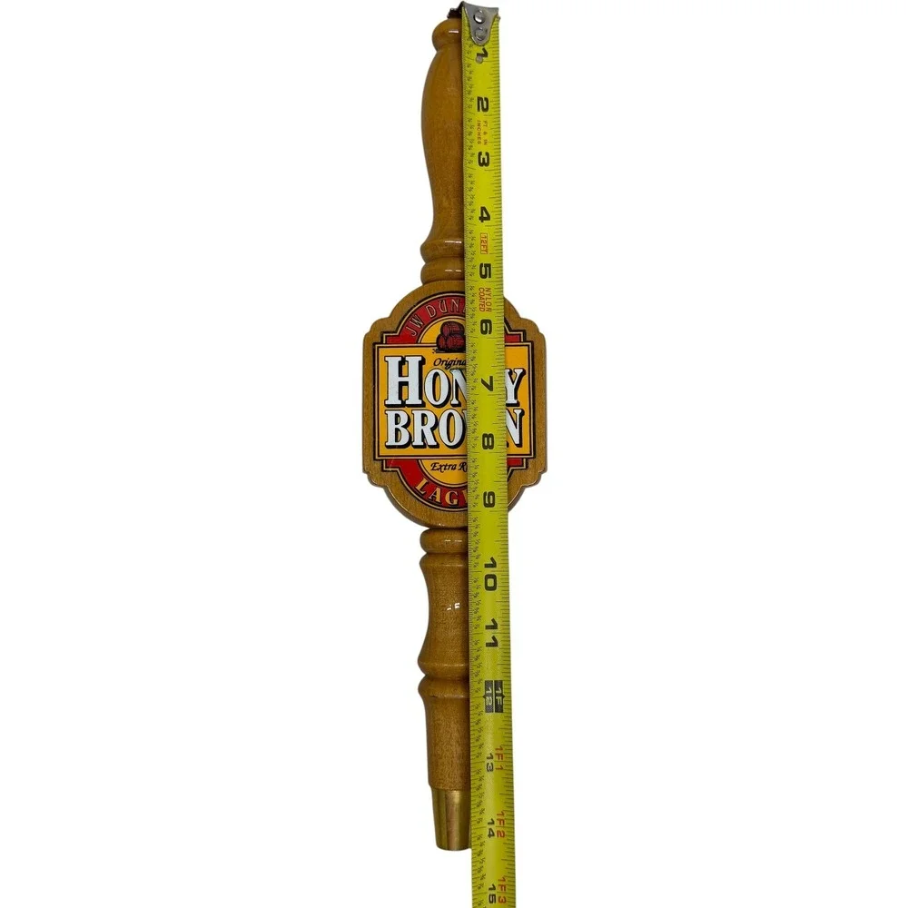 JW Dundee Honey Brown Lager Beer Tap Handle Wood Original Vintage Bar Decor‎